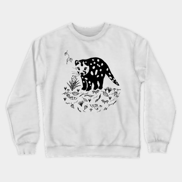 Spotted Tail Quoll- Dasyurus Maculatus Crewneck Sweatshirt by wanungara